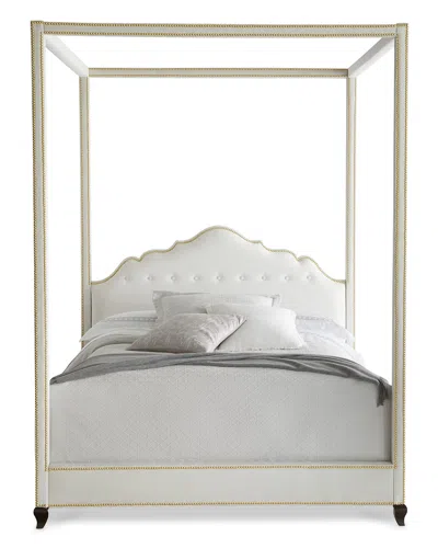 Haute House Athena Queen Canopy Bed In White