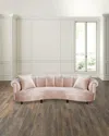 Haute House Audrey Channel-tufted Sofa, 123" In Amethyst