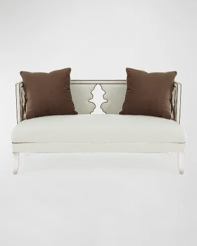 Haute House Balustrade Settee In Ivory