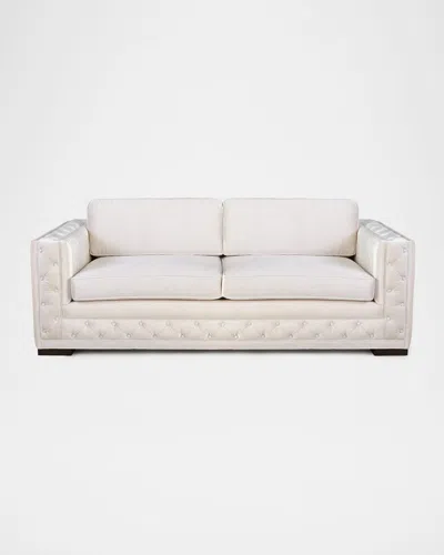 Haute House Bently White Tufted Sofa