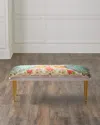Haute House Blush Peacock Bench, 42"