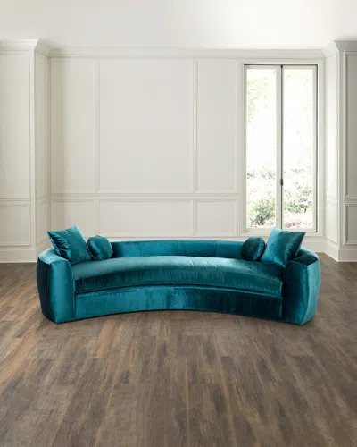 Haute House Carmen Peacock Sofa, 122"