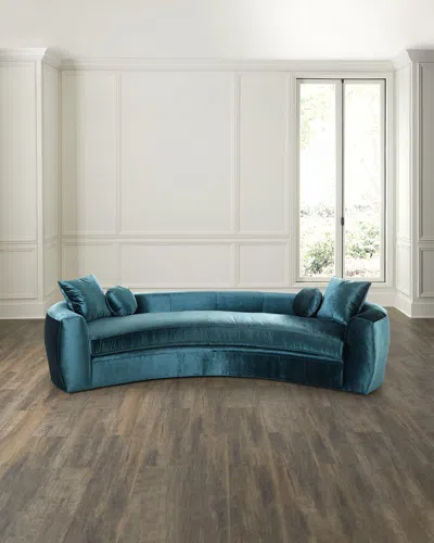 Haute House Carmen Peacock Sofa, 122"
