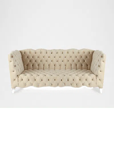 Haute House Cassie Tufted Sofa In Ivory