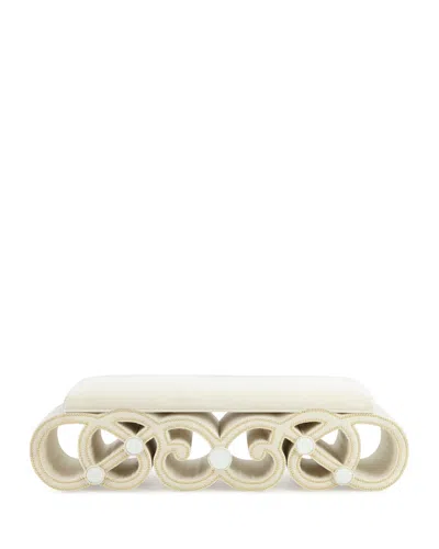 Haute House Celine Bench In Ivory