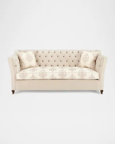 Haute House Couture Tufted Sofa In Soft Beige