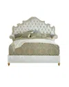 Haute House Daniella Tufted King Bed In Ivory