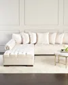 Haute House Divine Tufted Left Chaise Sectional 157" In White
