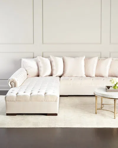 Haute House Divine Tufted Left Chaise Sectional 157" In White