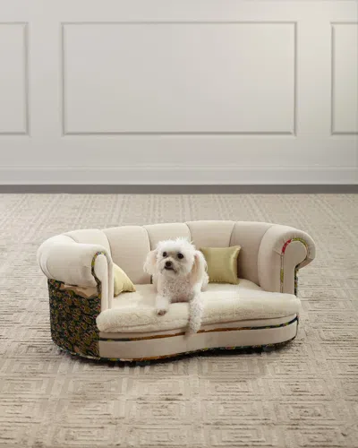 Haute House Dorina Peacock Pet Bed In Cream/peacock