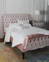 Haute House Duncan Fife Blush Tufted Queen Bed In Blush