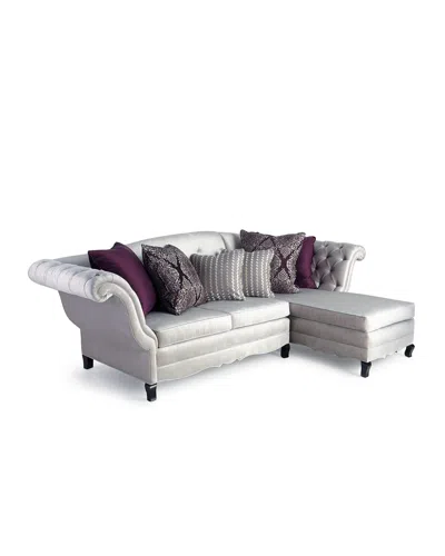 Haute House Duncan Sectional Sofa In Silver