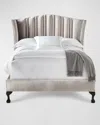 Haute House Eastwood Channel-tufted California King Bed In Gray