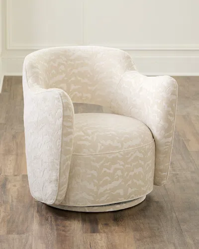 Haute House Echo Swivel Chair In Ivory