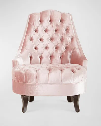 Haute House Emily Tufted Chair In Coral