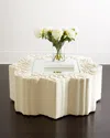 Haute House Frederique Swivel Ottoman In Ivory