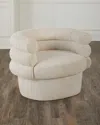 Haute House Heidi Boucle Barrel Chair In Bone