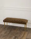Haute House Kylee Leopard Bench, 42" In Leopard