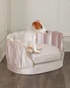 Haute House Lily Rose Velvet Pet Bed In Blush