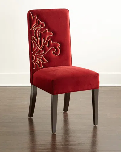 Haute House Miguel Left Dining Chair In Cranberry