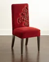Haute House Miguel Right Dining Chair In Cranberry