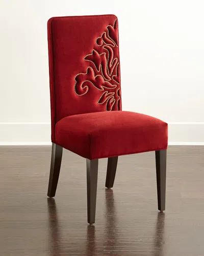 Haute House Miguel Right Dining Chair In Cranberry