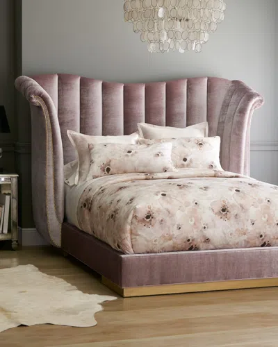 Haute House Moira Channel Tufted California King Bed In Amethyst
