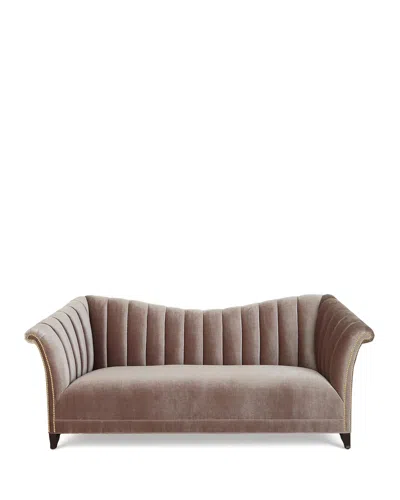 Haute House Moira Channel-tufted Sofa 87" In Amethyst