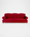 Haute House Mr. Smith Cranberry Tufted Sofa 94.5' In Cranberry