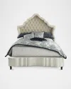 Haute House Pantages Hooded California King Bed In Ivory