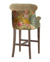 Haute House Peacock Tufted Barstool In Sage