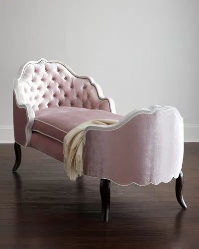 Haute House Pippa Tufted Chaise In Blush