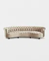 Haute House Rebecca Mirrored Sofa, 122" In Cream