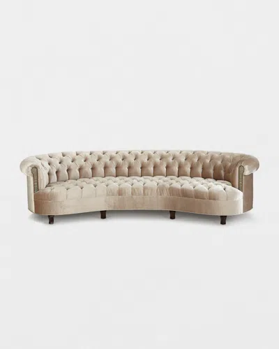 Haute House Rebecca Mirrored Sofa, 122" In Cream