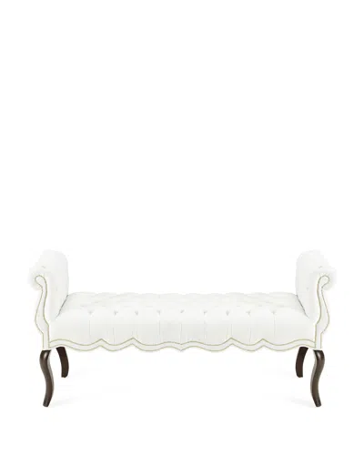 Haute House White Rebecca Tufted Bench