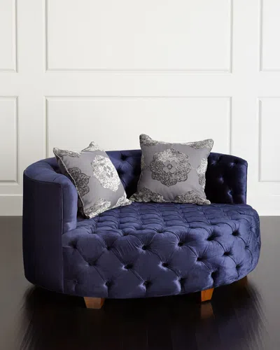 Haute House Rockwell Cuddle Chair In Navy