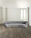 Haute House Romana Ruched Sofa, 92" In Grey