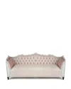 Haute House Santiago Mirrored Sofa 88" In Blush