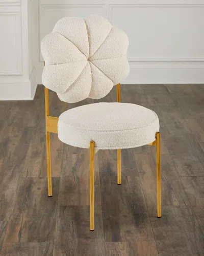 Haute House Starlette Sherpa Chair In Bone