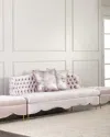 Haute House Valentina Sofa, 83" And Two Tufted Ottomans In Blush