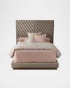 Haute House Velluto Queen Platform Bed In Taupe