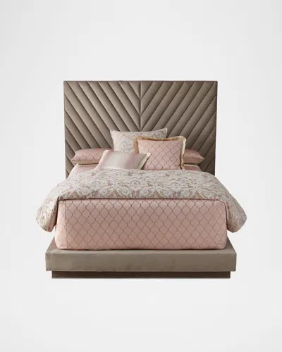 Haute House Velluto Queen Platform Bed In Taupe