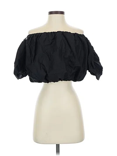 Pre-owned Haute Monde 3/4 Sleeve Blouse In Black