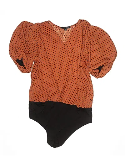 Pre-owned Haute Monde 3/4 Sleeve Blouse In Orange