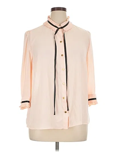 Pre-owned Haute Monde 3/4 Sleeve Blouse In Pink