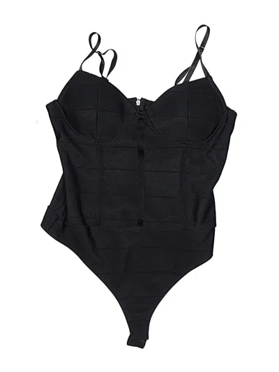 Pre-owned Haute Monde Bodysuit In Black