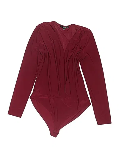 Pre-owned Haute Monde Bodysuit In Burgundy