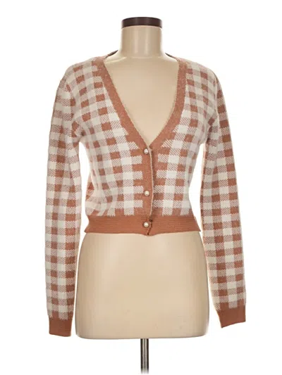 Pre-owned Haute Monde Cardigan Sweater In Brown