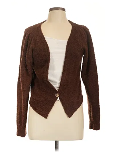 Pre-owned Haute Monde Cardigan Sweater In Brown