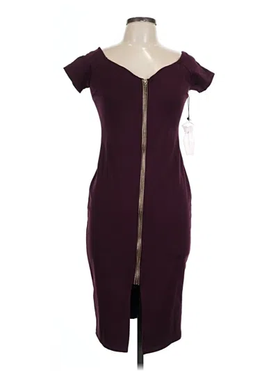 Pre-owned Haute Monde Casual Dress In Burgundy